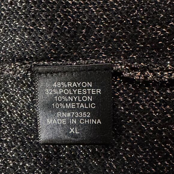 United States Sweaters X-Large Cardigan Open-Front Stretch Long Sleeve Sparkly - Picture 7 of 8